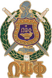 Omega Psi Phi Escutcheon Shield Drop Letter Lapel Pin [Gold]