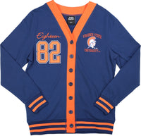Big Boy Virginia State Trojans S10 Womens Cardigan [Navy Blue]
