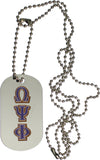 Omega Psi Phi Double Sided Dog Tag [Silver]