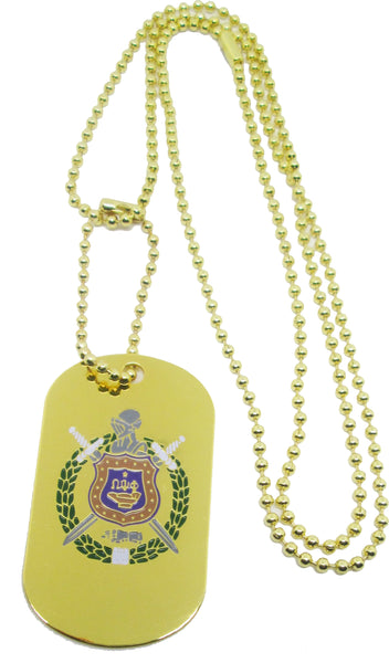 Omega Psi Phi Double Sided Dog Tag [Gold]
