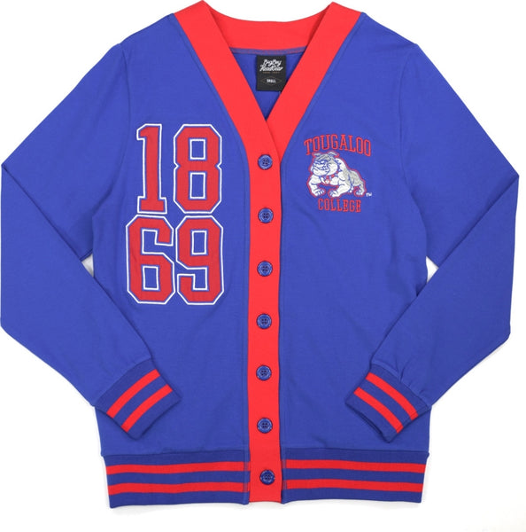 Big Boy Tougaloo Bulldogs S10 Womens Cardigan [Royal Blue]