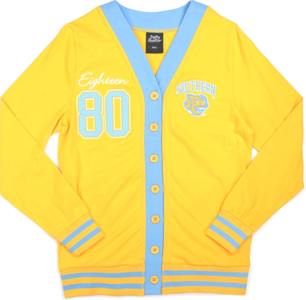 Big Boy Southern Jaguars S10 Womens Cardigan [Gold]