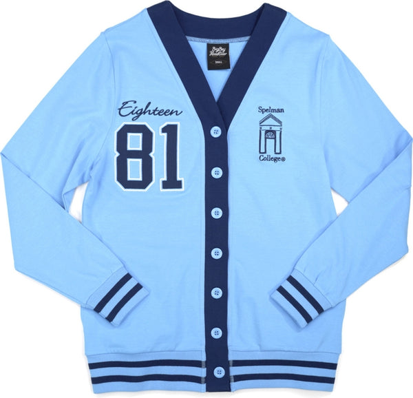 Big Boy Spelman College S10 Womens Cardigan [Sky Blue]