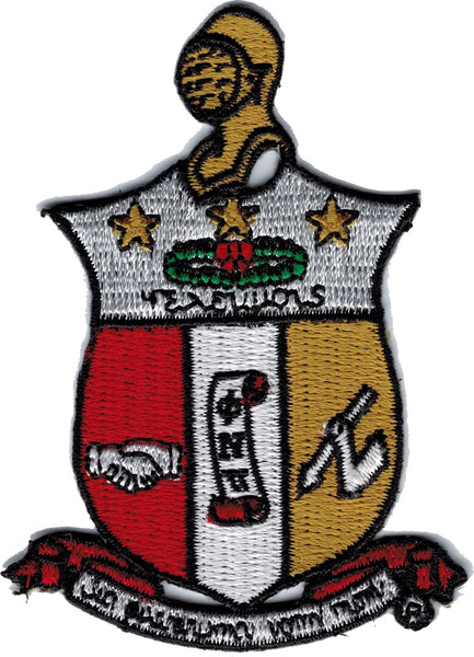 Kappa Alpha Psi Shield Emblem Iron-On Patch [Black]