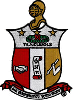 Kappa Alpha Psi Shield Emblem Iron-On Patch [Black]