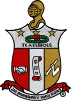 Kappa Alpha Psi Shield Emblem Iron-On Patch [Black]