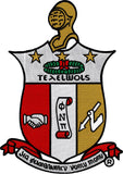 Kappa Alpha Psi Shield Emblem Iron-On Patch [Black]