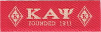 Kappa Alpha Psi Founded 1911 Thin Woven Label Iron-On Patch [Red]