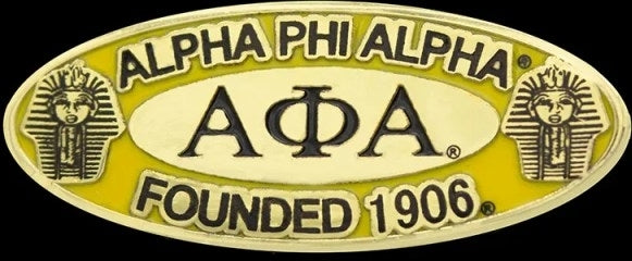 Alpha Phi Alpha Founded 1906 Oval Lapel Pin [Gold]