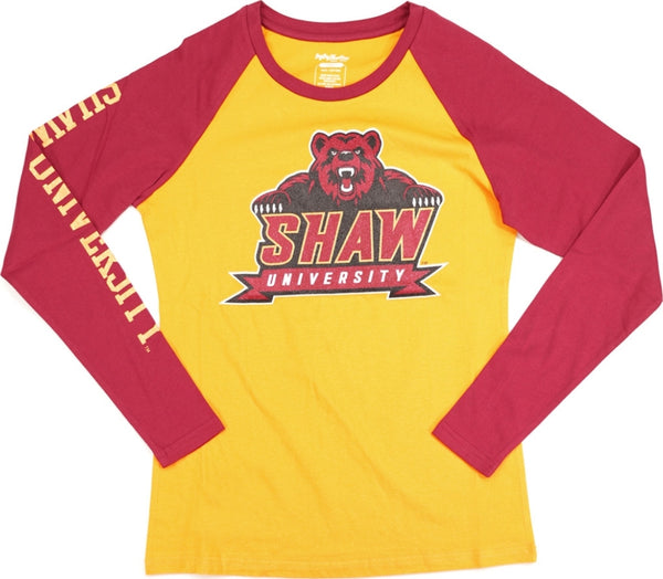 Big Boy Shaw Bears S4 Womens Long Sleeve Tee [Maroon]