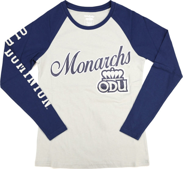 Big Boy Old Dominion Monarchs S4 Womens Long Sleeve Tee [Navy Blue]