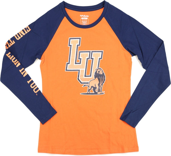 Big Boy Langston Lions S4 Womens Long Sleeve Tee [Navy Blue]