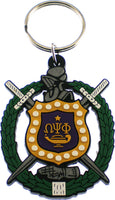Omega Psi Phi PVC Shield Key Chain [Green]