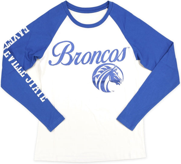 Big Boy Fayetteville State Broncos S4 Womens Long Sleeve Tee [Royal Blue]