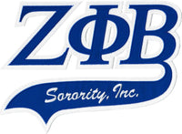 Zeta Phi Beta Tail Tackle Twill Iron-On Patch [Blue]