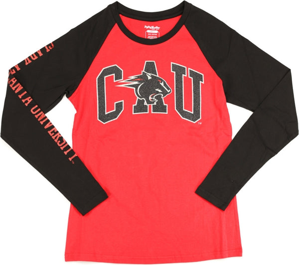 Big Boy Clark Atlanta Panthers S4 Womens Long Sleeve Tee [Red]
