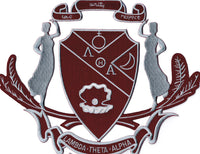 Lambda Theta Alpha Crest Iron-On Patch [Maroon]
