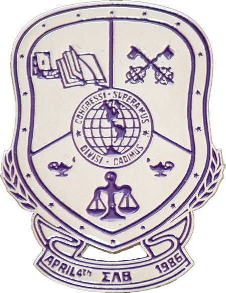 Sigma Lambda Beta Shield Lapel Pin [Silver]
