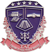 Sigma Lambda Gamma Crest Lapel Pin [Silver]