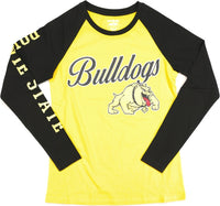 Big Boy Bowie State Bulldogs S4 Womens Long Sleeve Tee [Black]
