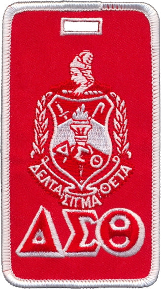 Delta Sigma Theta Crest Twill Luggage Tag [Red]