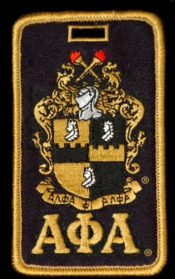Alpha Phi Alpha Shield Twill Luggage Tag [Black]