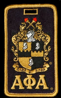 Alpha Phi Alpha Shield Twill Luggage Tag [Black]