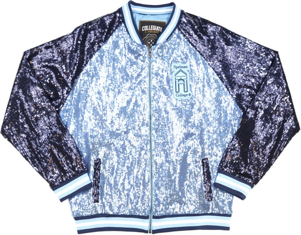 Big Boy Spelman College S4 Womens Sequins Jacket [Sky Blue]