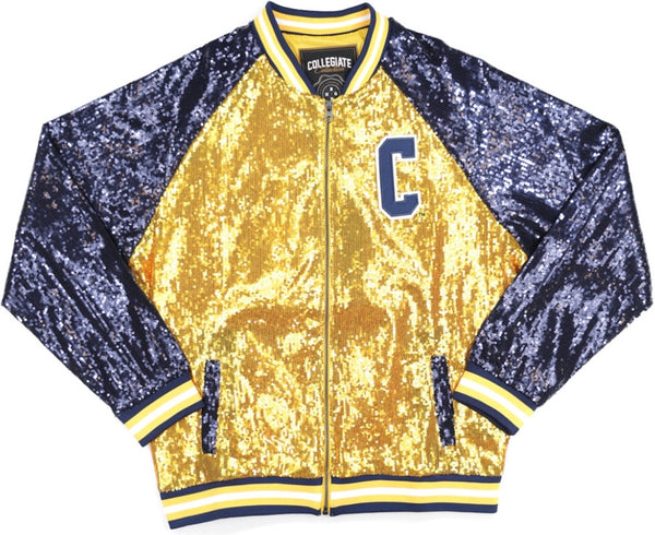 Big Boy Coppin State Eagles S4 Womens Sequins Jacket [Gold]