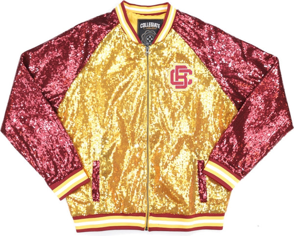 Big Boy Bethune-Cookman Wildcats S4 Womens Sequins Jacket [Gold]