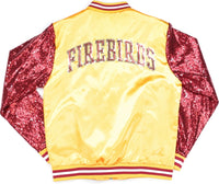 Big Boy District Of Columbia Firebirds S4 Womens Sequins Satin Jacket [Gold]