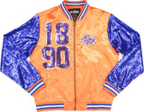 Big Boy Savannah State Tigers S4 Womens Sequins Satin Jacket [Orange]