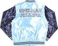Big Boy Spelman College S4 Womens Sequins Satin Jacket [Sky Blue]
