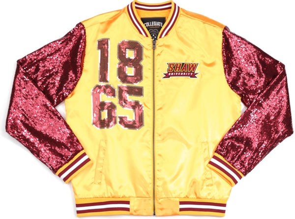 Big Boy Shaw Bears S4 Womens Sequins Satin Jacket [Gold]