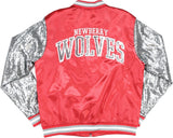 Big Boy Newberry Wolves S4 Womens Sequins Satin Jacket [Red]