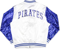 Big Boy Hampton Pirates S4 Womens Sequins Satin Jacket [White]