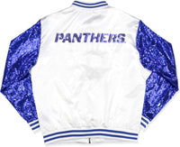 Big Boy Georgia State Panthers S4 Womens Sequins Satin Jacket [White]