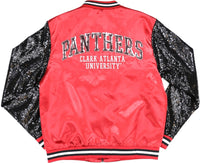 Big Boy Clark Atlanta Panthers S4 Womens Sequins Satin Jacket [Red]