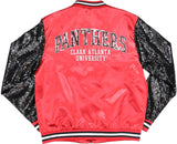 Big Boy Clark Atlanta Panthers S4 Womens Sequins Satin Jacket [Red]