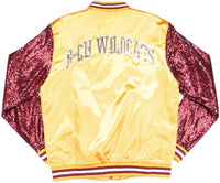Big Boy Bethune-Cookman Wildcats S4 Womens Sequins Satin Jacket [Gold]