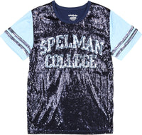 Big Boy Spelman College S6 Womens Sequins Tee [Navy Blue]