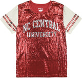 Big Boy North Carolina Central Eagles S6 Womens Sequins Tee [Maroon]