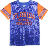 Big Boy Florida Memorial Lions S6 Womens Sequins Tee [Royal Blue]