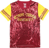 Big Boy Bethune-Cookman Wildcats S6 Womens Sequins Tee [Maroon]