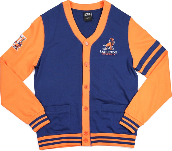 Big Boy Langston Lions S4 Mens Cardigan [Navy Blue]