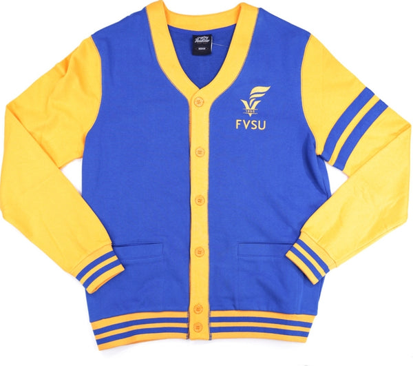 Big Boy Fort Valley State Wildcats S4 Mens Cardigan [Royal Blue]