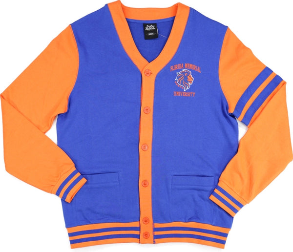 Big Boy Florida Memorial Lions S4 Mens Cardigan [Royal Blue]