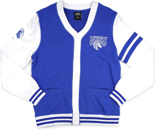 Big Boy Fayetteville State Broncos S4 Mens Cardigan [Royal Blue]