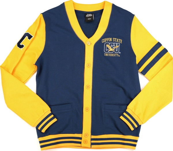 Big Boy Coppin State Eagles S4 Mens Cardigan [Navy Blue]