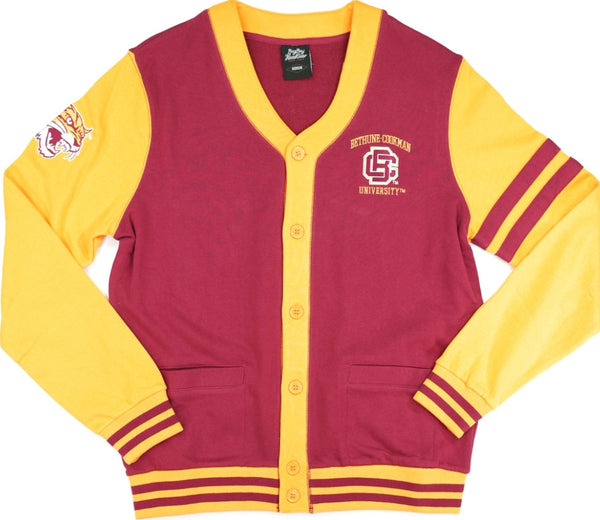 Big Boy Bethune-Cookman Wildcats S4 Mens Cardigan [Maroon]